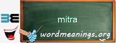 WordMeaning blackboard for mitra